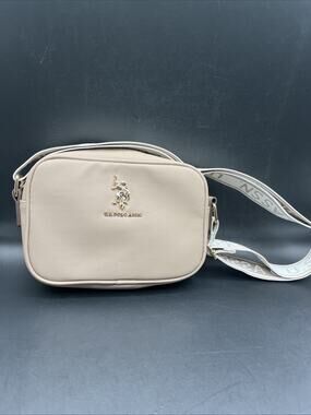US Polo Cross-Body Beige Crossbody Purse Bag